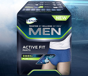 Get a free sample of TENA Men Active Fit Pants