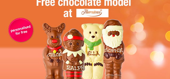 Free Thorntons Personalised Chocolate Christmas Elf