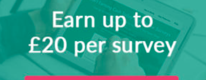 Earn up to £20 Per Survey In Your Spare Time!