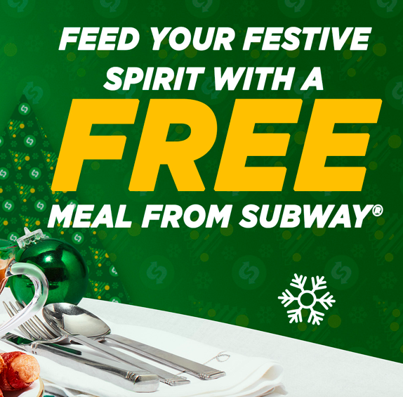 Free Subway Festive Sandwich Daily Freebie! Free Stuff UK