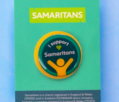 Free Samaritans Pin Badge | Free Stuff UK