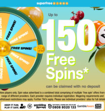 Get 150 Free Spins With Super Free Bingo