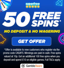 50 Free Bingo Spins - No Deposit & No Wagering!