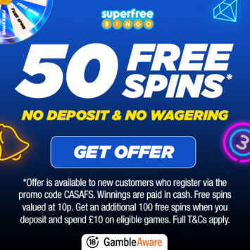 50 Free Bingo Spins - No Deposit & No Wagering!