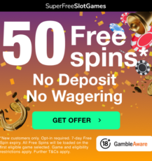 50 Free Spins - No Deposit & No Wagering