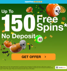 Up to 150 Bingo Free Spins - No Deposit