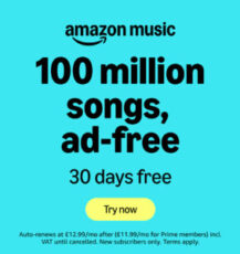 Free Amazon Music - Unlimited Access To 100 Million Songs