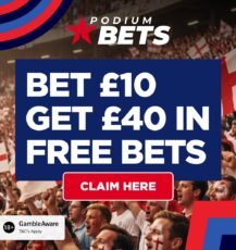 podium bets - £40 free bet