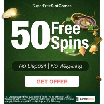 50 Free Spins - No Deposit & No Wagering