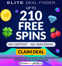 Up to 210 Free Spins – No Deposit & No Wagering