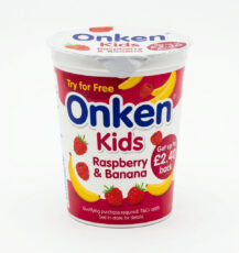Free Onken Kids Raspberry & Banana Yogurt