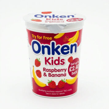 Free Onken Kids Raspberry & Banana Yogurt